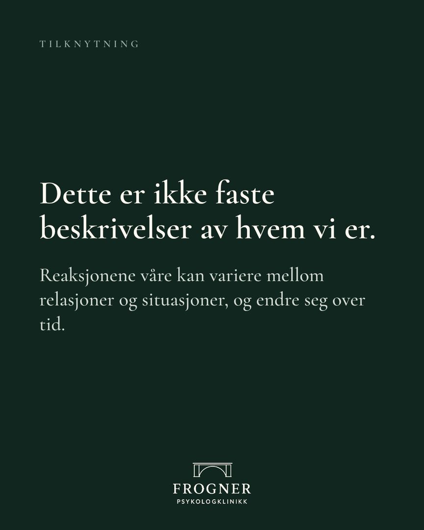 Bilde 4 av 6 i Instagram-innlegget «Hva er tilknytning?»