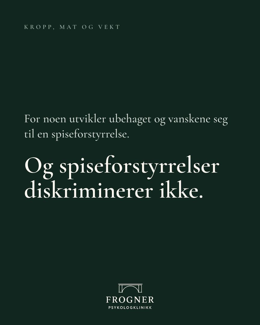 Bilde 3 av 6 i Instagram-innlegget «Spiseforstyrrelser diskriminerer ikke»