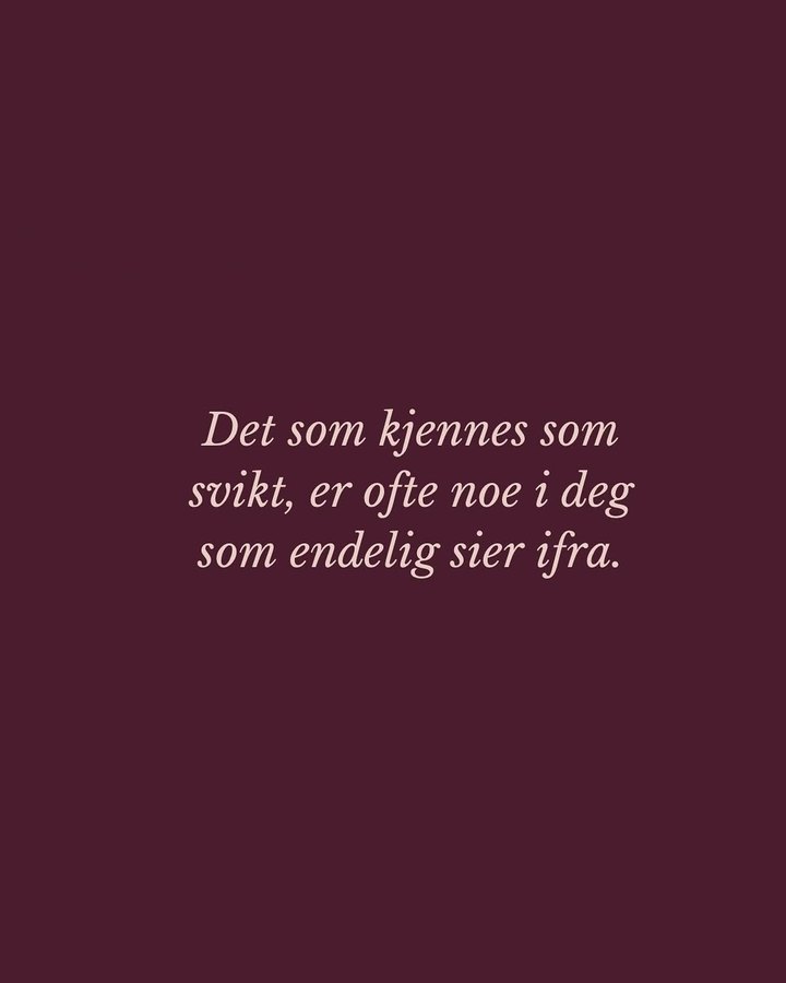 Instagram-innlegg fra @relasjonspsykologen: Det som kjennes som svikt, er ofte noe i deg som endelig sier ifra.
