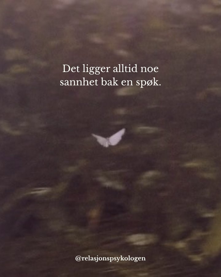Instagram-innlegg fra @relasjonspsykologen: Det ligger alltid noe sannhet bak en spøk.
