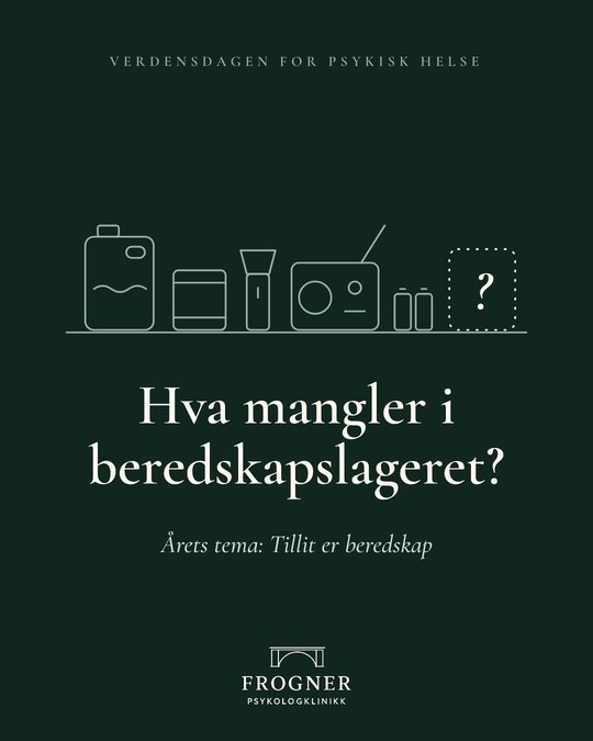 Instagram-innlegg: Verdensdagen for psykisk helse, med temaet tillit er beredskap og spørsmålet om hvem vi stoler på